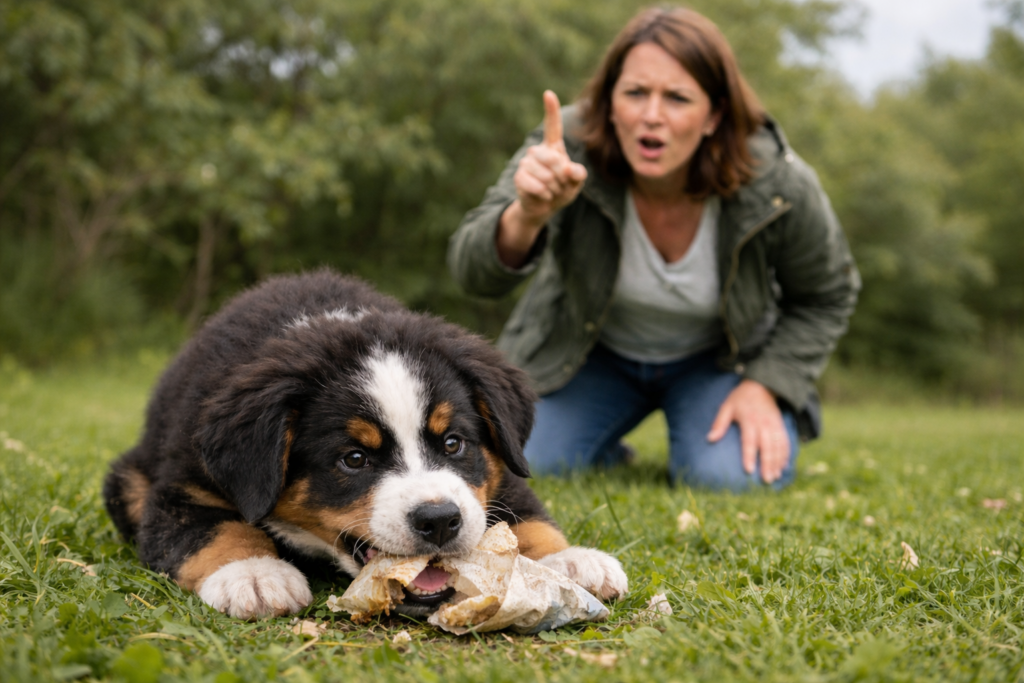 Štěně dělá, co nemá.